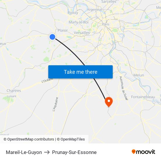 Mareil-Le-Guyon to Prunay-Sur-Essonne map