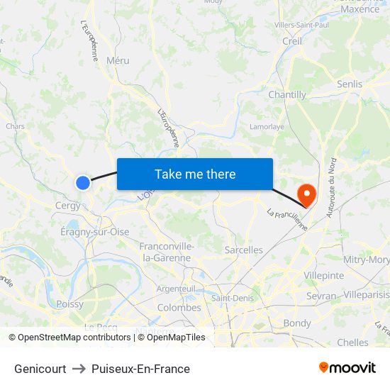 Genicourt to Puiseux-En-France map