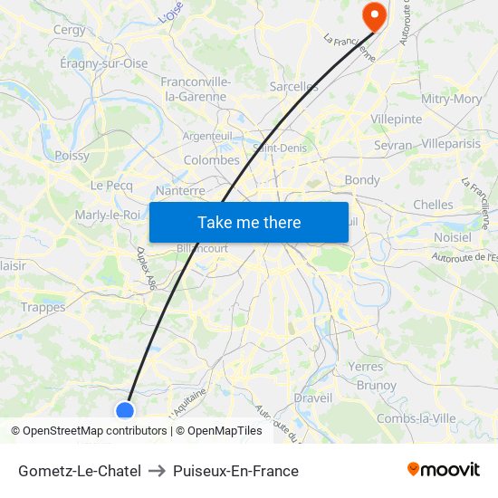 Gometz-Le-Chatel to Puiseux-En-France map
