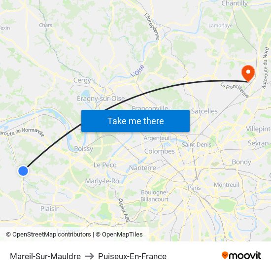 Mareil-Sur-Mauldre to Puiseux-En-France map