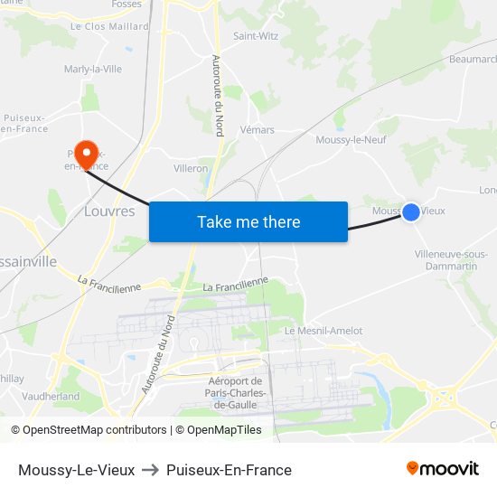 Moussy-Le-Vieux to Puiseux-En-France map