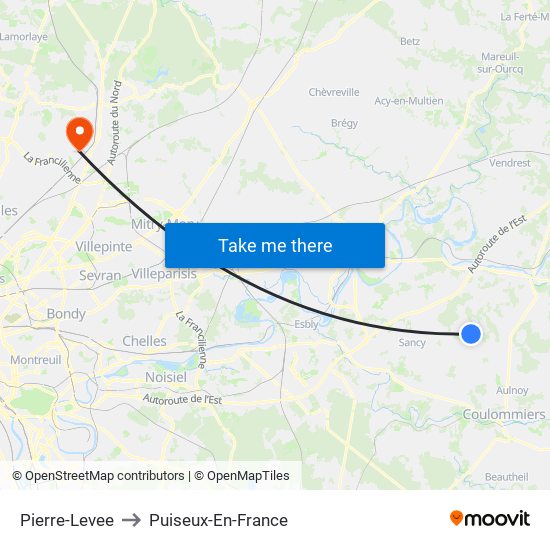 Pierre-Levee to Puiseux-En-France map