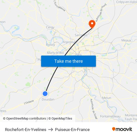 Rochefort-En-Yvelines to Puiseux-En-France map