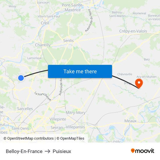 Belloy-En-France to Puisieux map