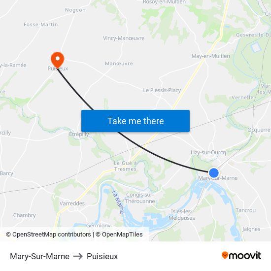 Mary-Sur-Marne to Puisieux map