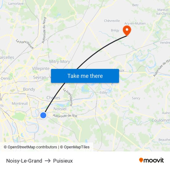 Noisy-Le-Grand to Puisieux map