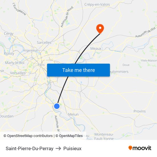 Saint-Pierre-Du-Perray to Puisieux map