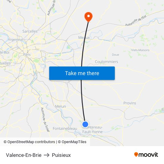 Valence-En-Brie to Puisieux map