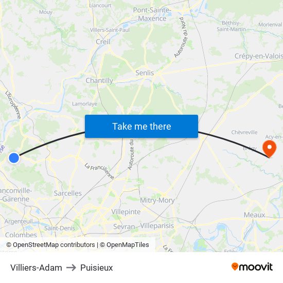 Villiers-Adam to Puisieux map