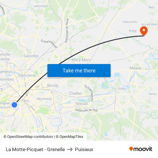 La Motte-Picquet - Grenelle to Puisieux map