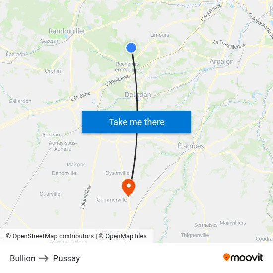 Bullion to Pussay map