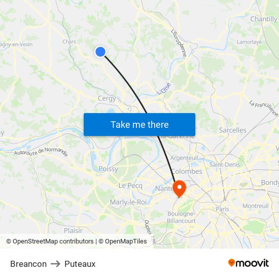 Breancon to Puteaux map