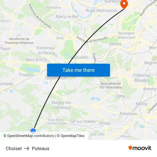 Choisel to Puteaux map
