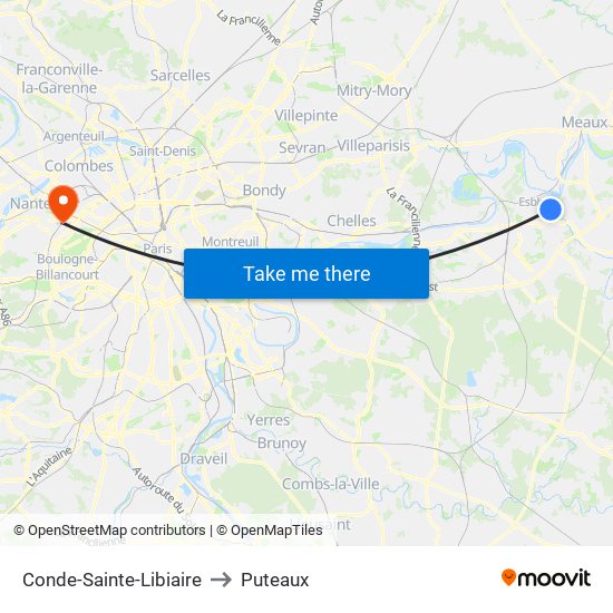 Conde-Sainte-Libiaire to Puteaux map