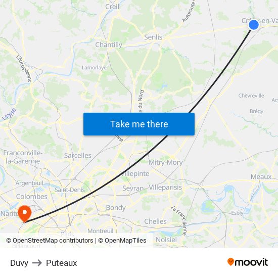 Duvy to Puteaux map