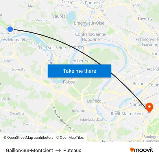 Gaillon-Sur-Montcient to Puteaux map