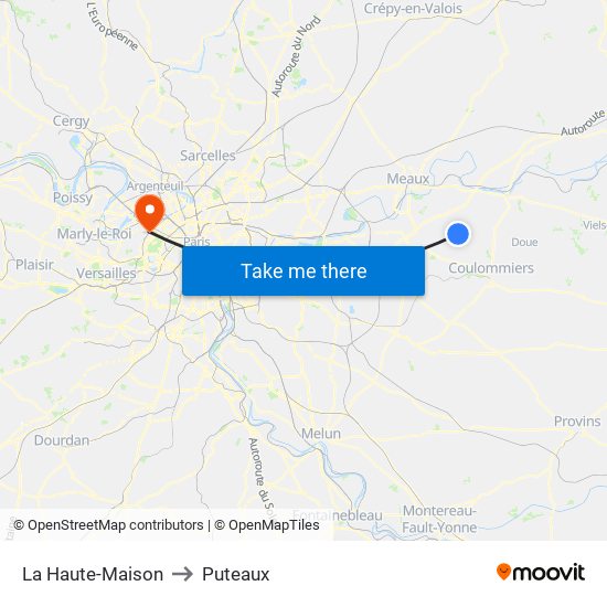 La Haute-Maison to Puteaux map