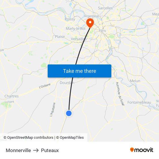 Monnerville to Puteaux map