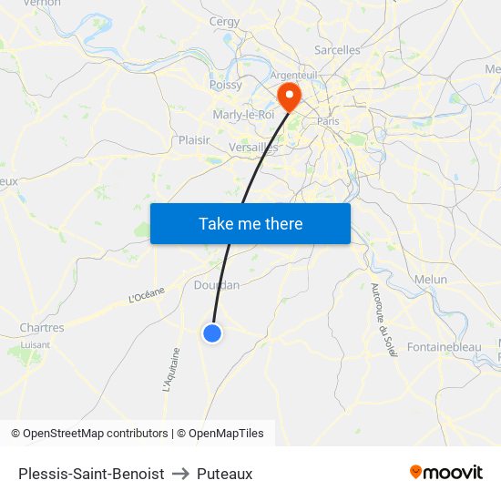 Plessis-Saint-Benoist to Puteaux map