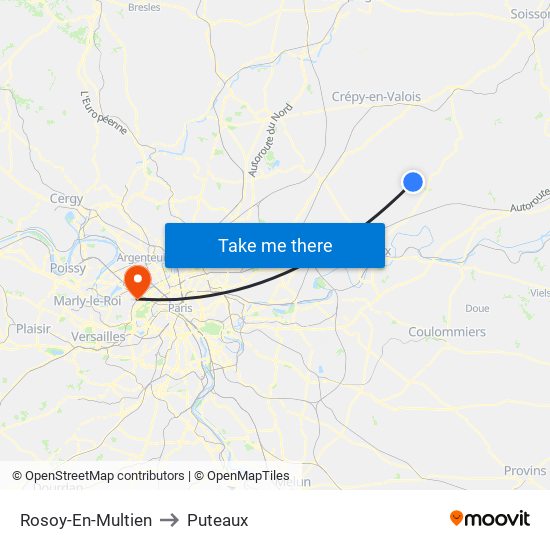Rosoy-En-Multien to Puteaux map