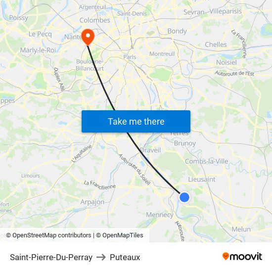 Saint-Pierre-Du-Perray to Puteaux map