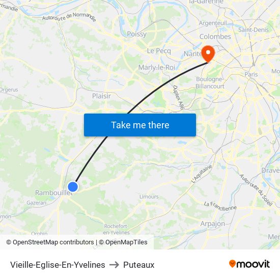 Vieille-Eglise-En-Yvelines to Puteaux map