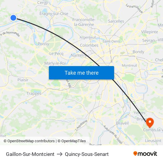 Gaillon-Sur-Montcient to Quincy-Sous-Senart map