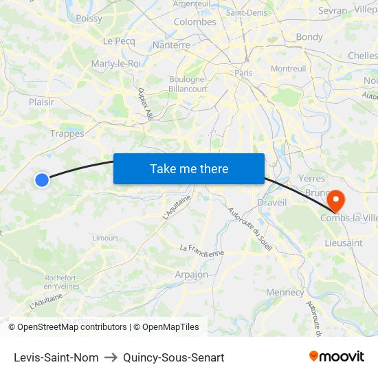 Levis-Saint-Nom to Quincy-Sous-Senart map