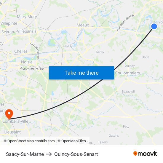 Saacy-Sur-Marne to Quincy-Sous-Senart map