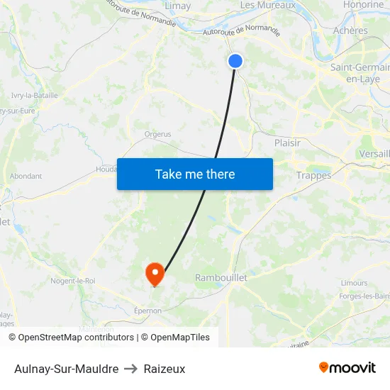 Aulnay-Sur-Mauldre to Raizeux map