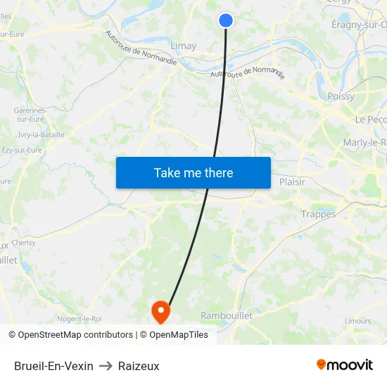 Brueil-En-Vexin to Raizeux map