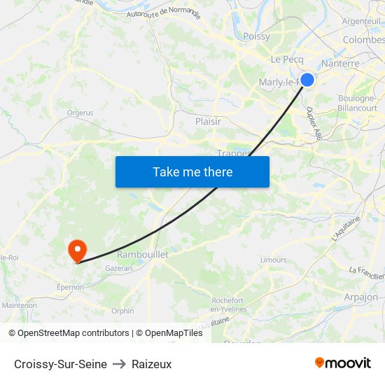 Croissy-Sur-Seine to Raizeux map