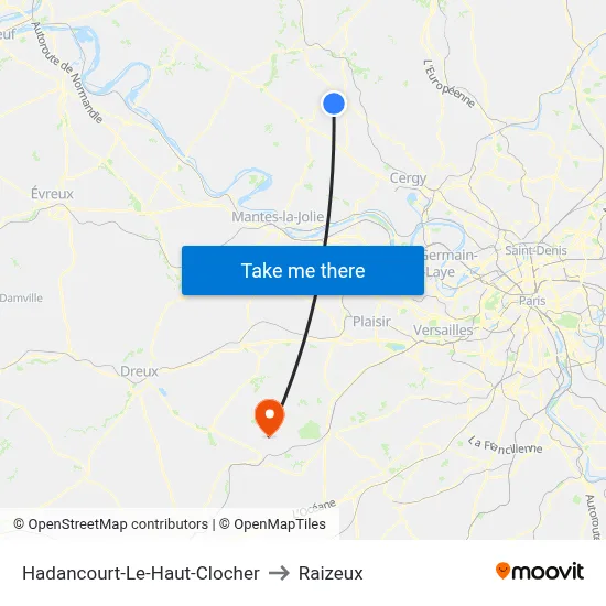 Hadancourt-Le-Haut-Clocher to Raizeux map