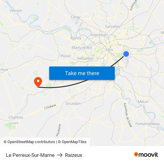 Le Perreux-Sur-Marne to Raizeux map