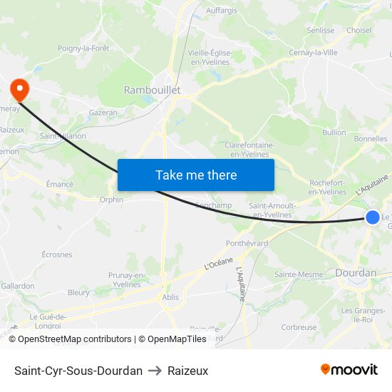 Saint-Cyr-Sous-Dourdan to Raizeux map