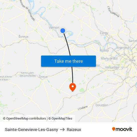 Sainte-Genevieve-Les-Gasny to Raizeux map