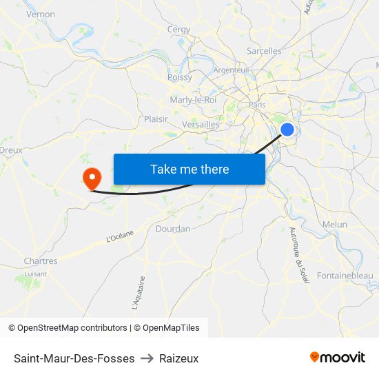 Saint-Maur-Des-Fosses to Raizeux map