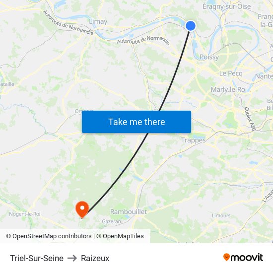 Triel-Sur-Seine to Raizeux map