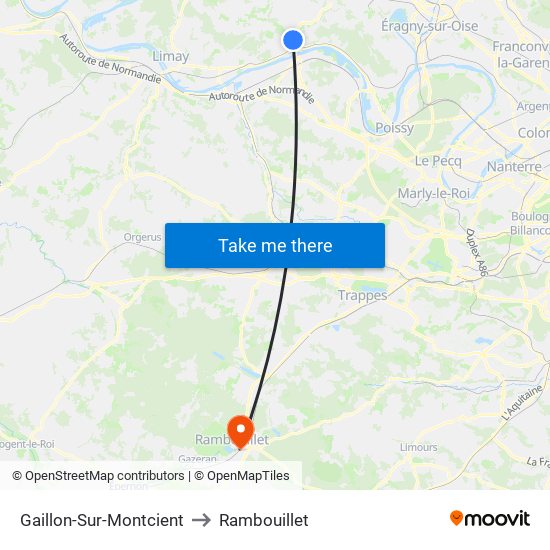 Gaillon-Sur-Montcient to Rambouillet map