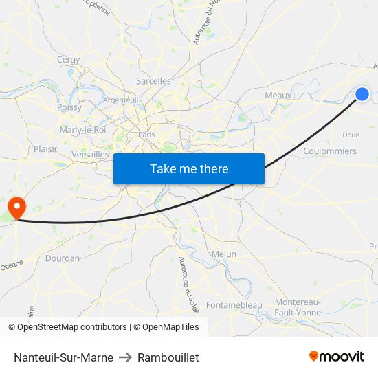 Nanteuil-Sur-Marne to Rambouillet map