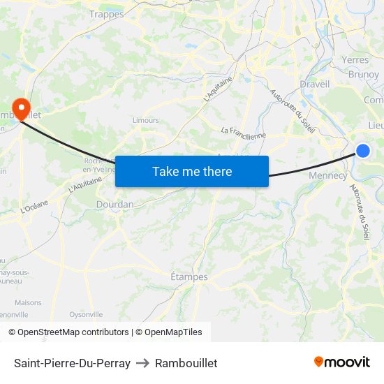 Saint-Pierre-Du-Perray to Rambouillet map