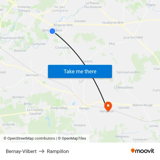 Bernay-Vilbert to Rampillon map