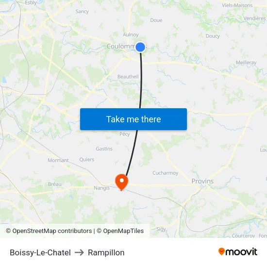 Boissy-Le-Chatel to Rampillon map