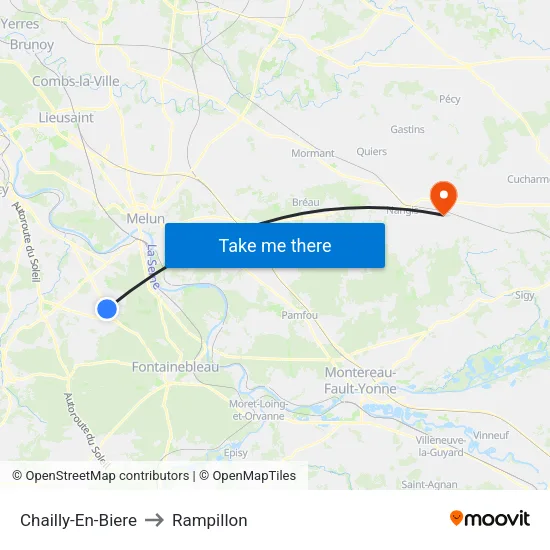 Chailly-En-Biere to Rampillon map
