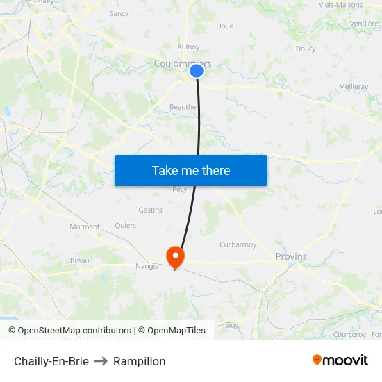 Chailly-En-Brie to Rampillon map