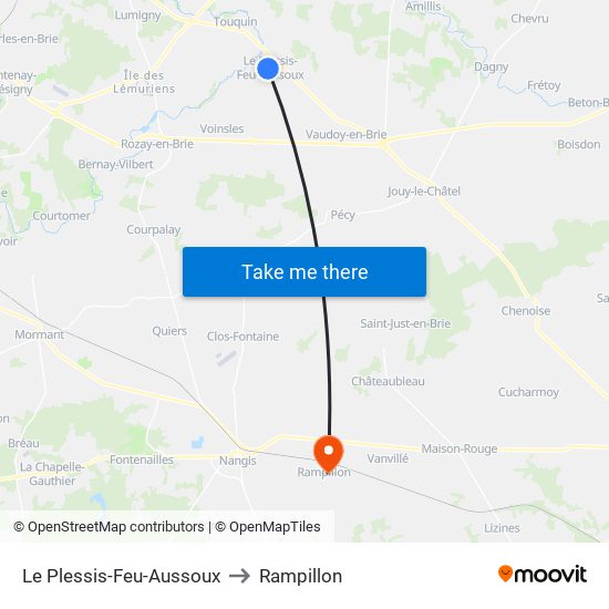 Le Plessis-Feu-Aussoux to Rampillon map