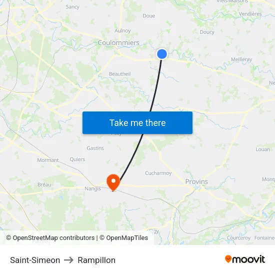 Saint-Simeon to Rampillon map