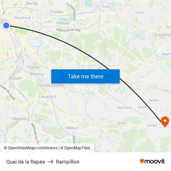 Quai de la Rapée to Rampillon map
