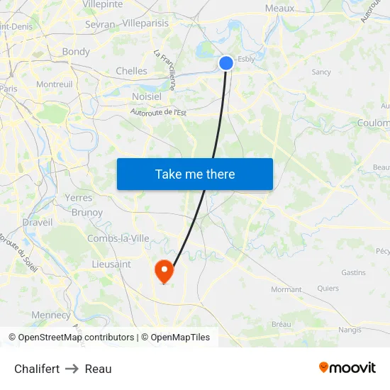 Chalifert to Reau map