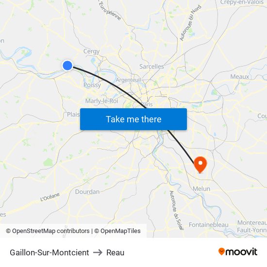 Gaillon-Sur-Montcient to Reau map